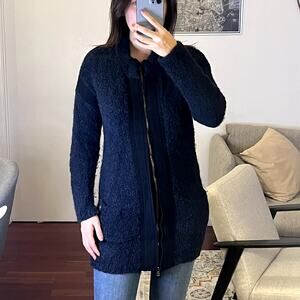 Falconeri Alpaca Wool Zip Jacket Cardigan Sweater size XS Blue